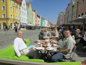 Clients enjoy a relaxed brunch before their afternoon flight out of Munich at the end of their tour. We take time to enjoy local culture and the way of life in Europe, which is much slower than the hectic pace of North America. 