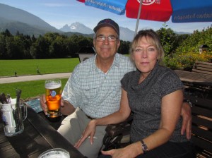 Enjoying a beer garden above Berchtesgaden