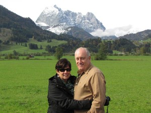 Denise and Jim enjoying the beautiful weather and scenery near St. Johann in Tyrol