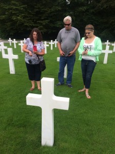 Visiting the grave of a family member in Luxembourg